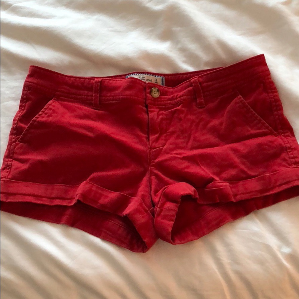 Red Abercrombie & Fitch shorts for sale!